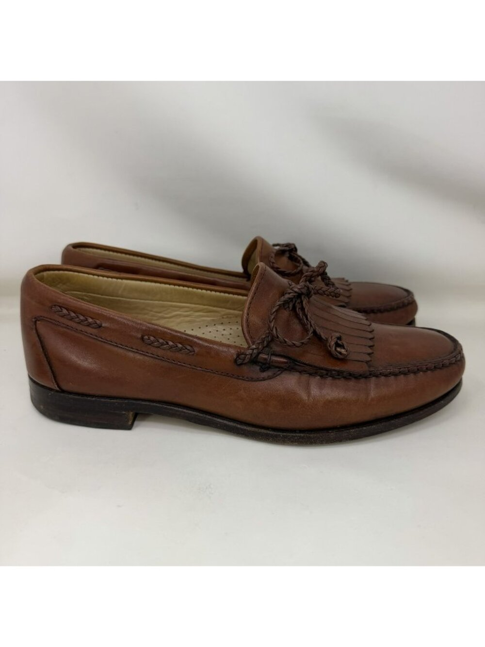 Allen Edmonds Nottingham Kiltie Leather Loafers Shoes Brown Men’s Size 8.5 EEE